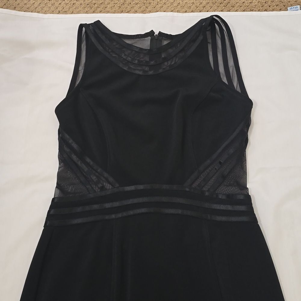 Vintage‎ Susan Roselli for Vijack Cocktail Dress Black mesh/sheet Back sz12